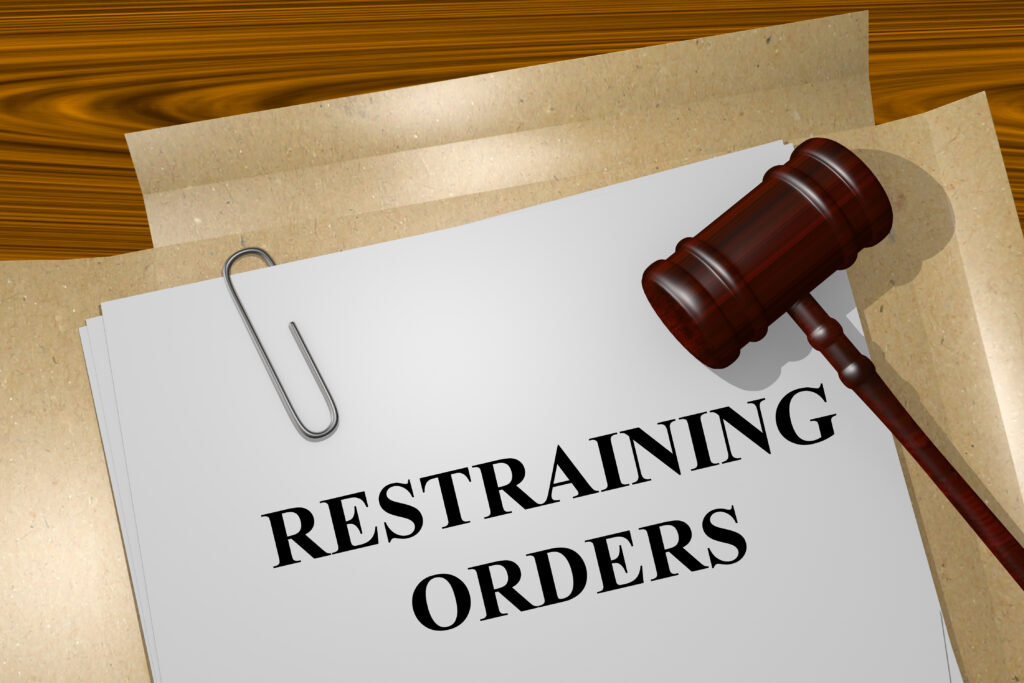 Restraining order violation paperwork